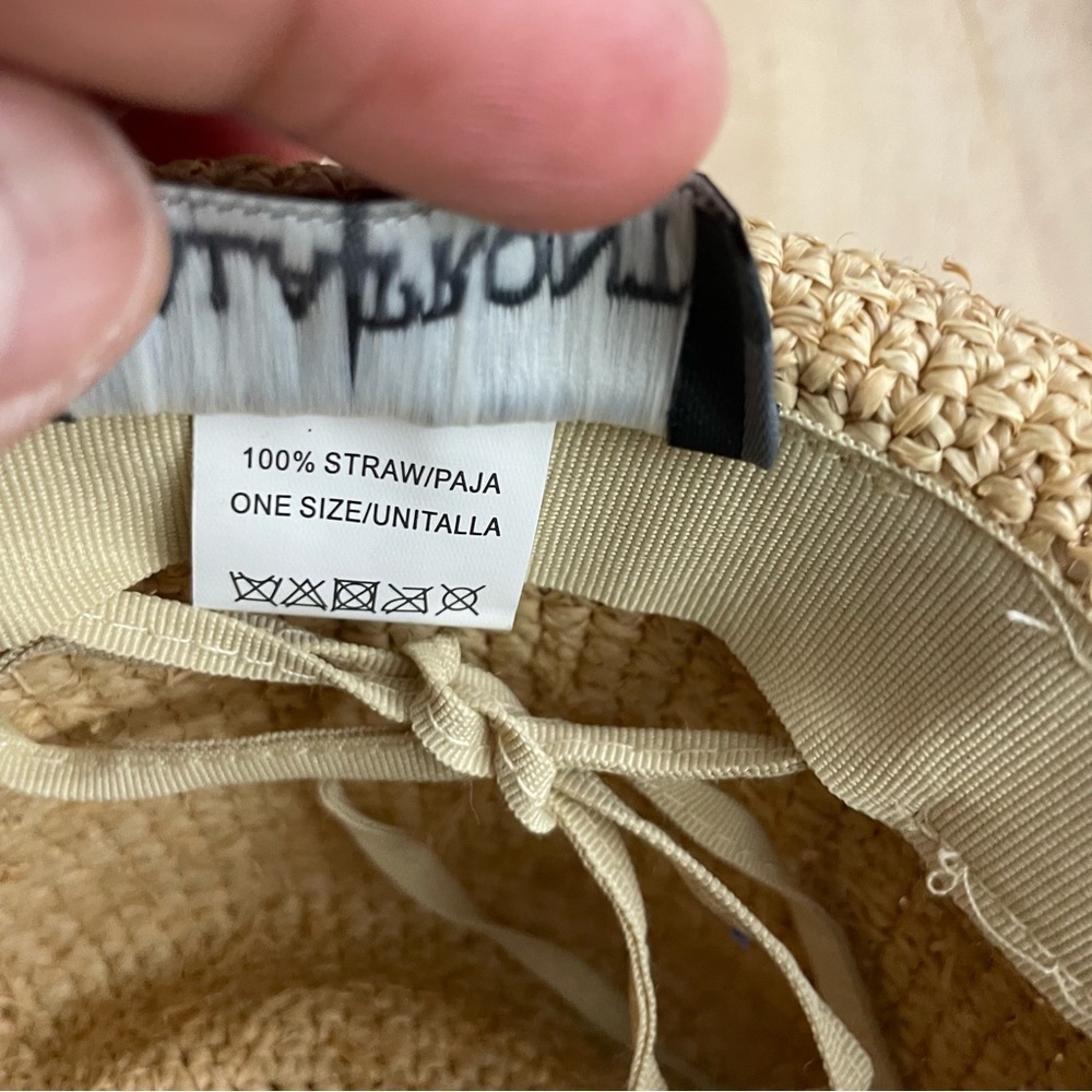 Scale Pronto Straw hat with stylish brown twine and beads - Picture 9 of 11